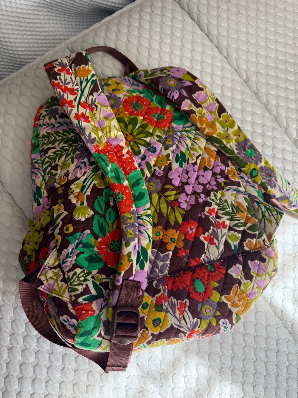 Vera Bradley Floral Quilted Backpack in Multicolor Bloom - Picture 3 of 8